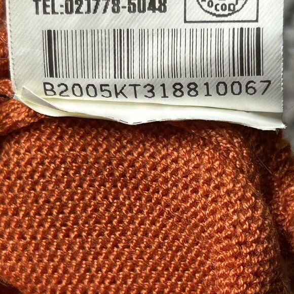 Crocodile Sweater Mens Medium Quarter Zip Polo Sweater Orange Retro Rockabilly - Picture 7 of 13